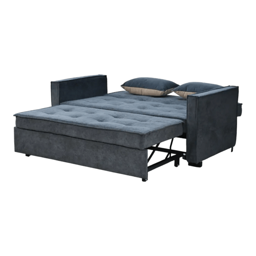 كنبة فاخرة قابلة للتعديل الي سرير مودرن رمادي غامق