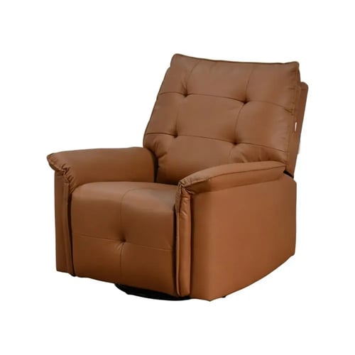 كرسي استرخاء فخم هزار دوار جلد بتصميم عصري جملي