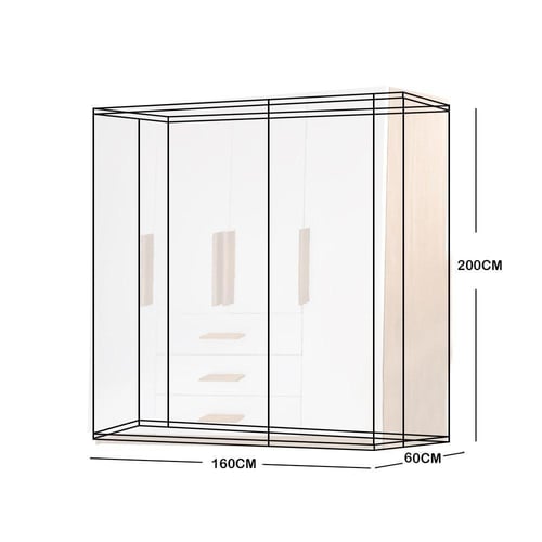 دولاب ملابس تركي 4 باب خشب