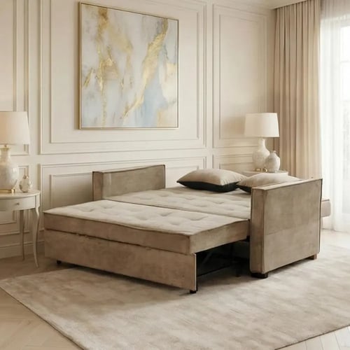 كنبة فاخرة قابلة للتعديل الي سرير مودرن كوفي