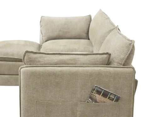 كنبة زاوية مودرن قماش عملية كوفي