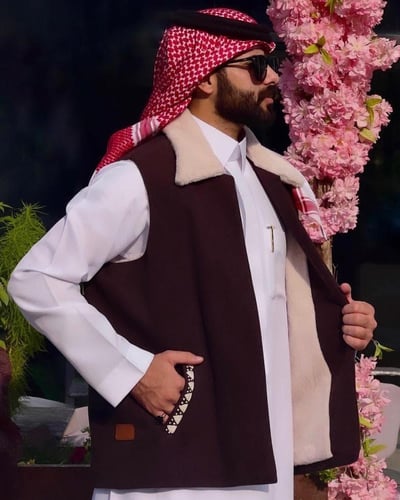 سديري شتوي ياقة فراء قلاب-متجر فرح