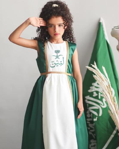 فستان اليوم الوطني95شعار الهوية-متجر فرح