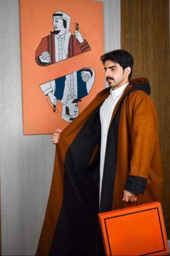 فروه شتوية لون بني مع اسود-متجر فرح