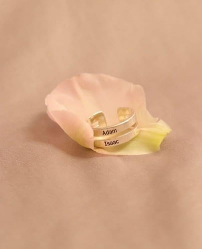 خواتم الكابلز فضة نحت بالاسم-متجر فرح