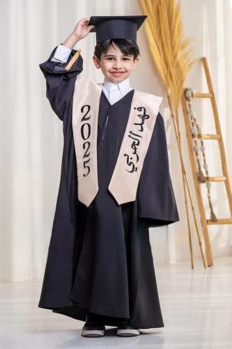 عبايات تخرج اطفال أسود مع بيج-متجر فرح