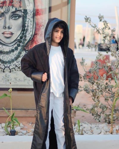 فروة بأطراف جلد شتوية أسود-متجر فرح