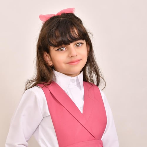 مريول ابتدائي وردي شيال بقصة رسمية وزم مطاطي من ال...