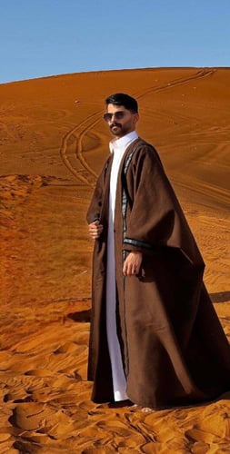 بشت شتوي لون عودي مبطن بفرو-متجر فرح