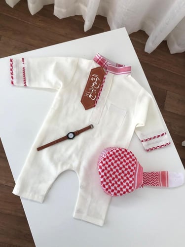 طقم العيد 3 قطع دلعي طفلك-متجر فرح