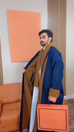 فروات شتوية رجالي تو فيس جملي مع كحلي-متجر فرح