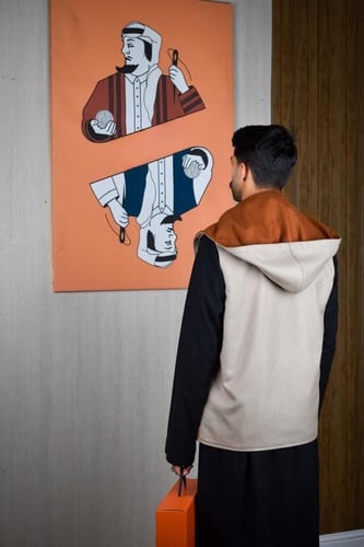 سديري شتوي ياقة قلاب ترابي مع جملي-متجر فرح