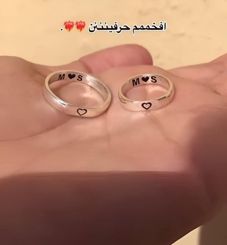 خاتم فضة خالص عيار 925 رجالي نسائي-متجر فرح