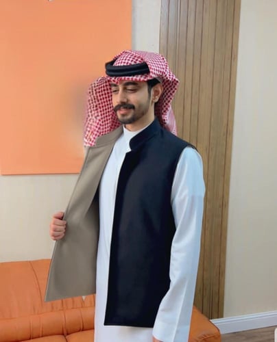 سديري شتوي دبل فيس وجهين لون ترابي مع أسود-متجر فر...