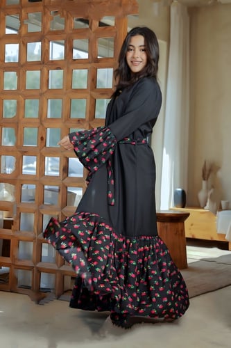 جلابيات رمضان نسائية شالكي اسود-متجر فرح