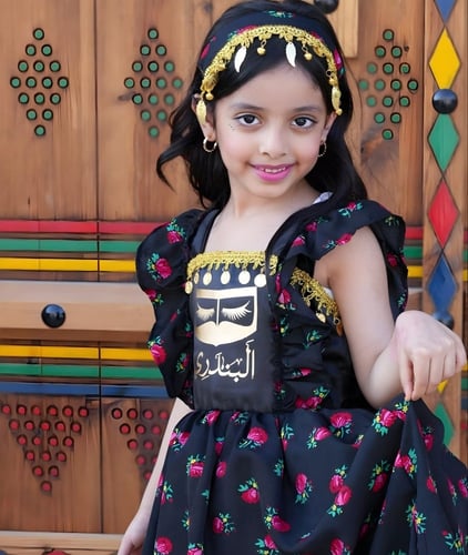 فستان أسود شالكي رمضاني-متجر فرح