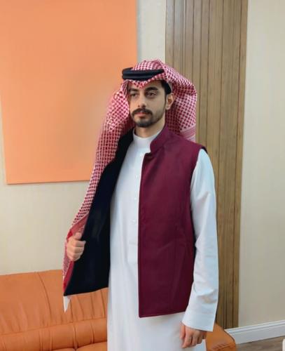 سديري شتوي دبل فيس وجهين عنابي مع أسود-متجر فرح