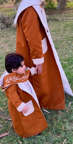 طقم فروات دبل فيس شتوية مع شال-متجر فرح