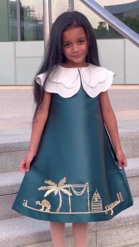 فستان دلع البنات اليوم الوطني-متجر فرح