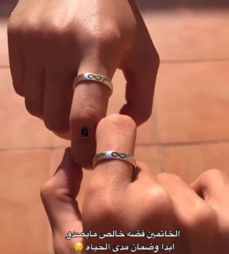 خاتم فضة نسائي ورجالي فخم-متجر فرح