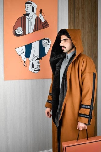 فروه كلاسيكية جملي مبطنة بفرو تصميم2-متجر فرح