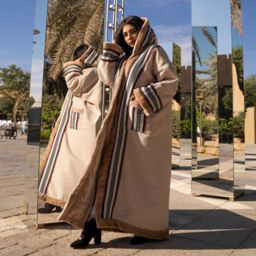فروة شتوية نسائية نقش سدو-متجر فرح