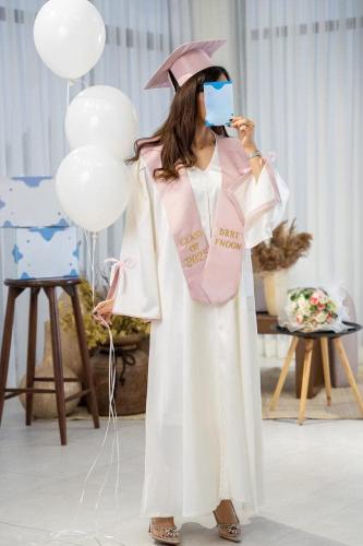 عبايات تخرج سكري ووردي-متجر فرح