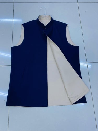 سديري شتوي دبل فيس وجهين كحلي مع بيج-متجر فرح