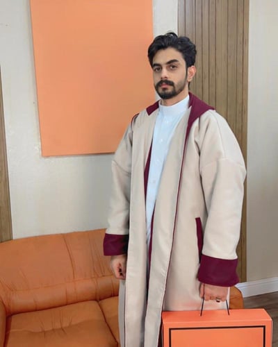 فروات شتوية رجالي تو فيس عنابي مع سكري-متجر فرح