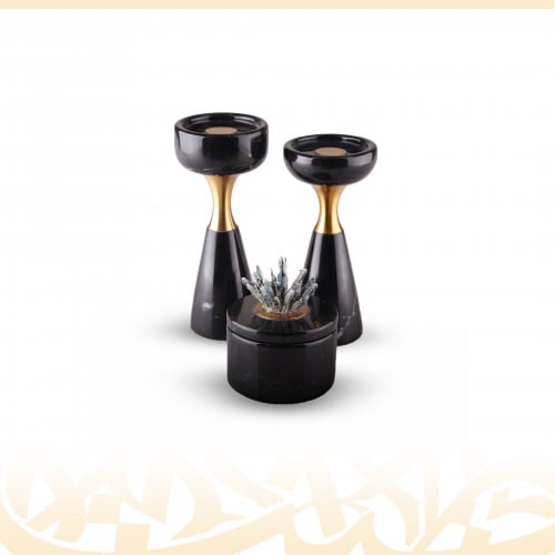 طقم مباخر رخامية (أسود)