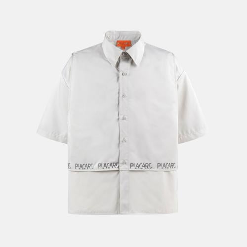 Placard Layered Shirt White