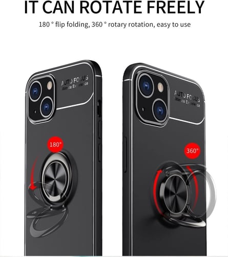 غطاء جوال من السيليكون الناعم مضاد للصدمات مع خاتم...