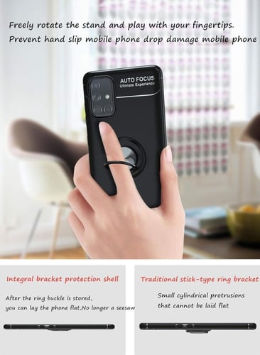 غطاء جوال من السيليكون الناعم مضاد للصدمات مع خاتم...