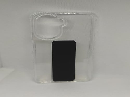 غطاء جوال شفاف من السيليكون مع مسكة عريضة وستاند أ...