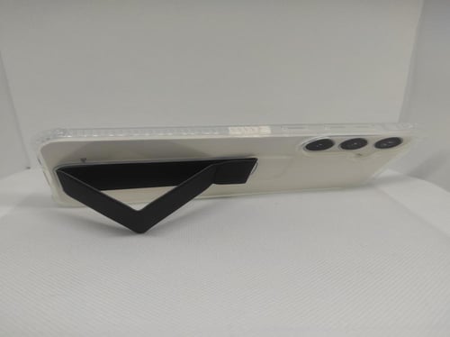 غطاء جوال شفاف من السيليكون مع مسكة عريضة وستاند أ...