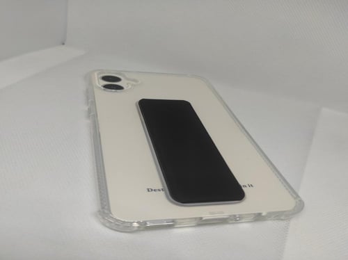 غطاء جوال شفاف من السيليكون مع مسكة عريضة وستاند أ...