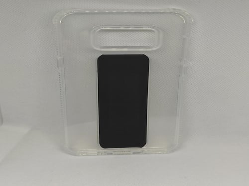 غطاء جوال شفاف من السيليكون مع مسكة عريضة وستاند أ...