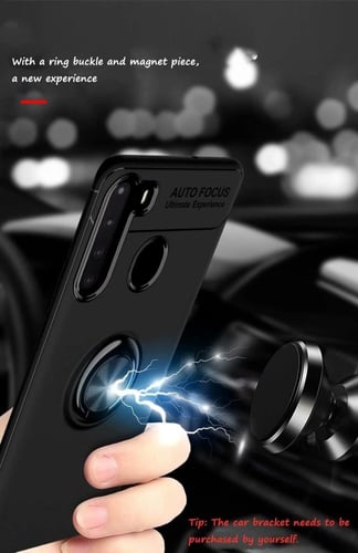 غطاء جوال من السيليكون الناعم مضاد للصدمات مع خاتم...