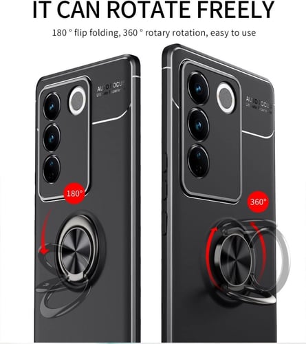 غطاء جوال من السيليكون الناعم مضاد للصدمات مع خاتم...