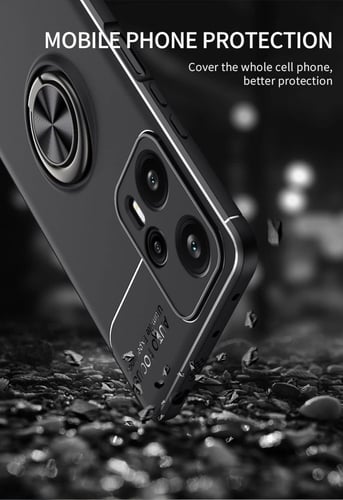 غطاء جوال من السيليكون الناعم مضاد للصدمات مع خاتم...