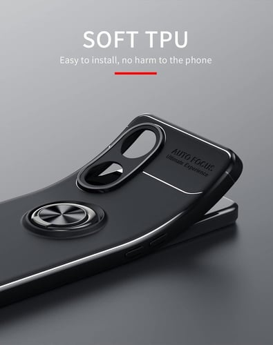 غطاء جوال من السيليكون الناعم مضاد للصدمات مع خاتم...