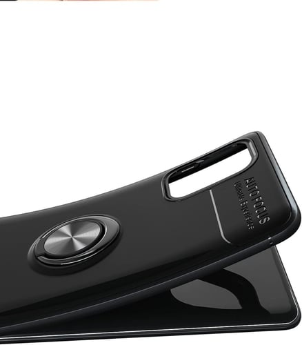 غطاء جوال من السيليكون الناعم مضاد للصدمات مع خاتم...