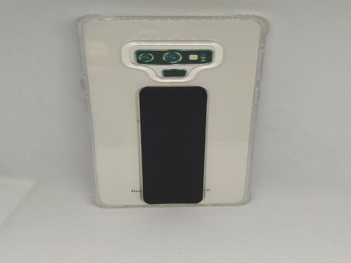 غطاء جوال شفاف من السيليكون مع مسكة عريضة وستاند أ...