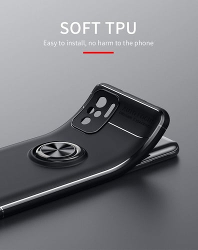 غطاء جوال من السيليكون الناعم مضاد للصدمات مع خاتم...