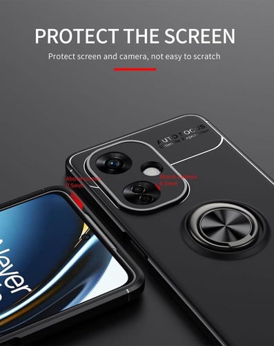 غطاء جوال من السيليكون الناعم مضاد للصدمات مع خاتم...