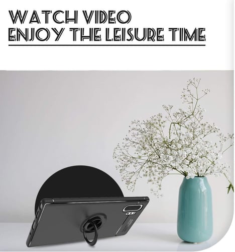 غطاء جوال من السيليكون الناعم مضاد للصدمات مع خاتم...