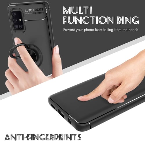 غطاء جوال من السيليكون الناعم مضاد للصدمات مع خاتم...