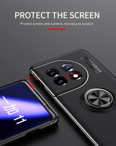 غطاء جوال من السيليكون الناعم مضاد للصدمات مع خاتم...