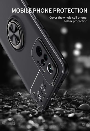 غطاء جوال من السيليكون الناعم مضاد للصدمات مع خاتم...