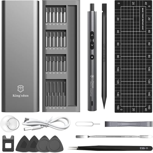 مفك الكتروني مغناطيسي دقيق 62 في 1 قابل لإعادة الش...